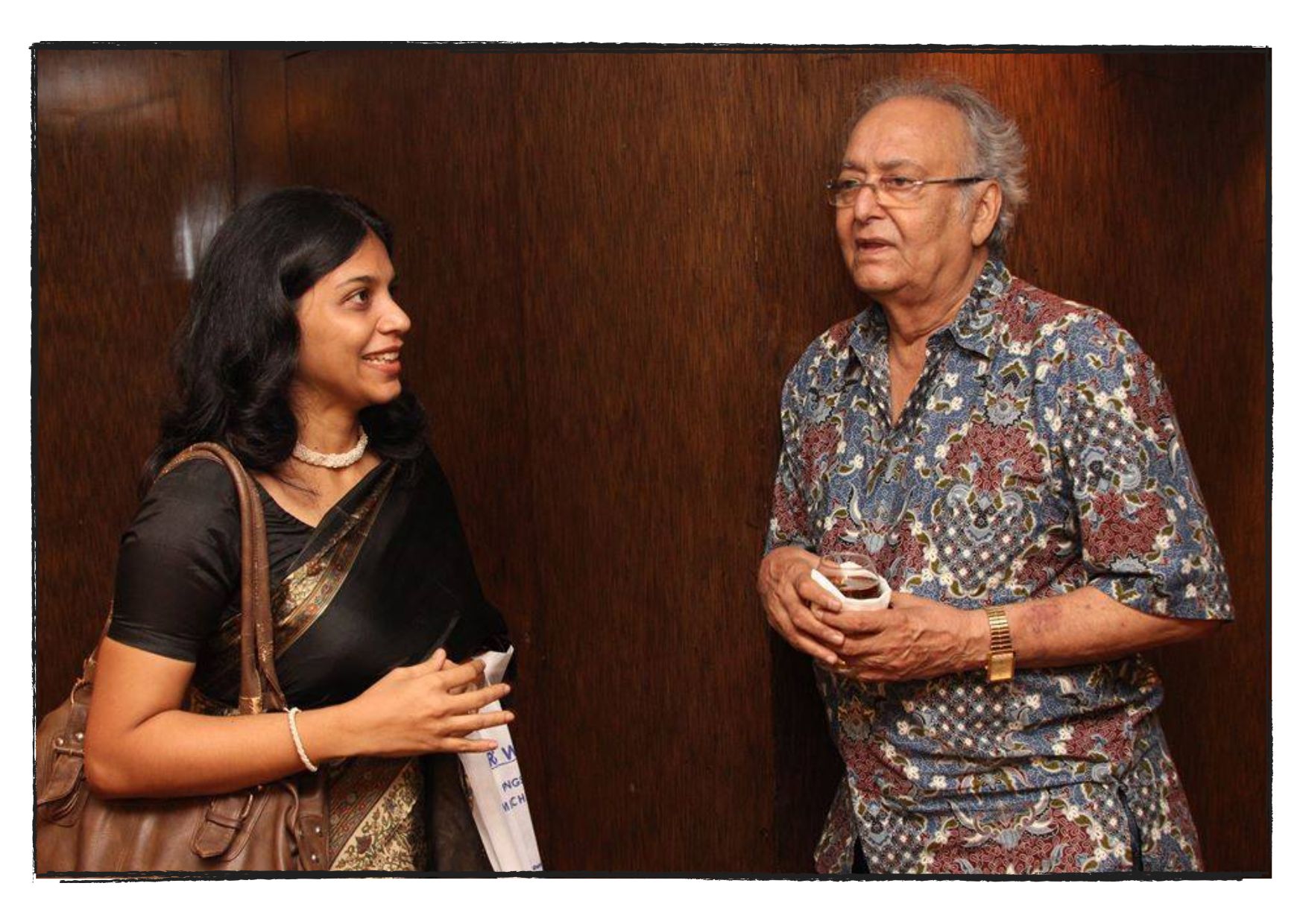 Poet Ananya Chatterjee with the Late Actor Soumitra Chatterjee