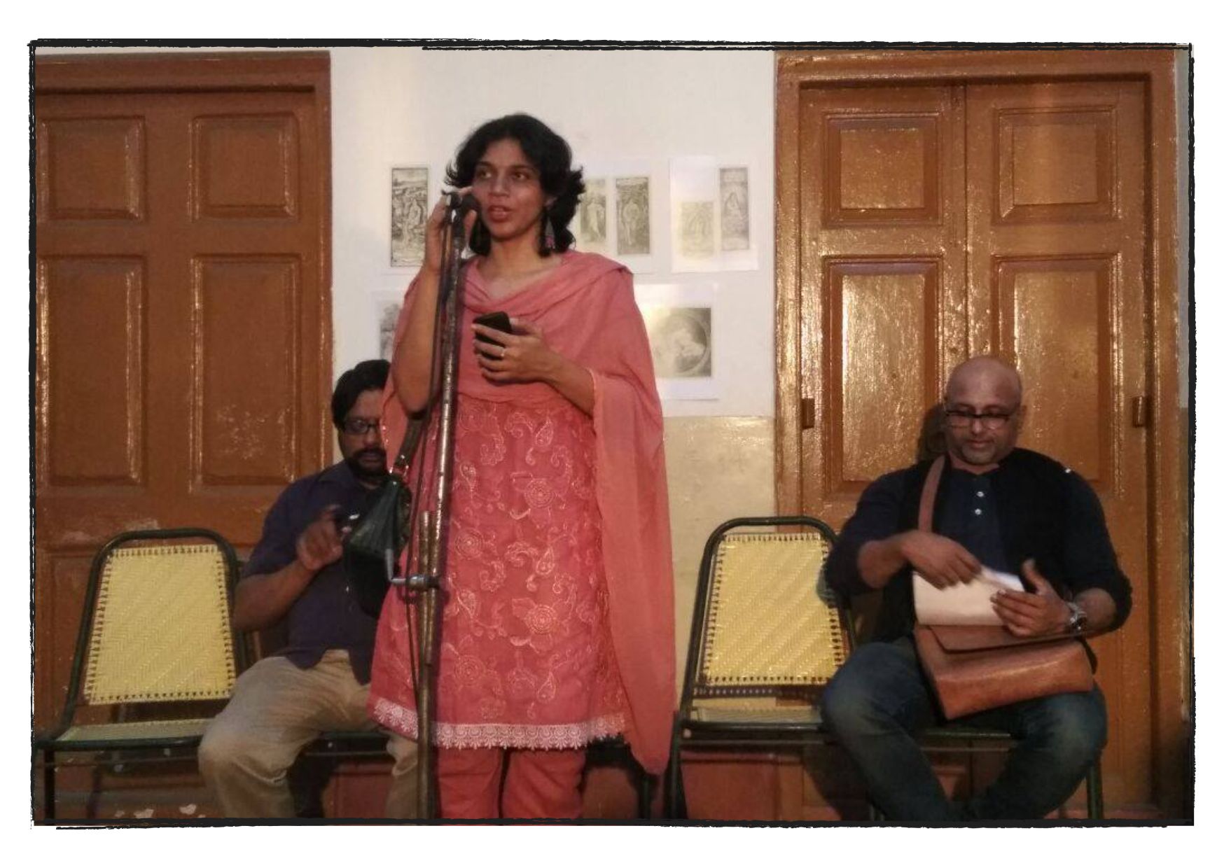 Poet Ananya Chatterjee at a Poetry Reading